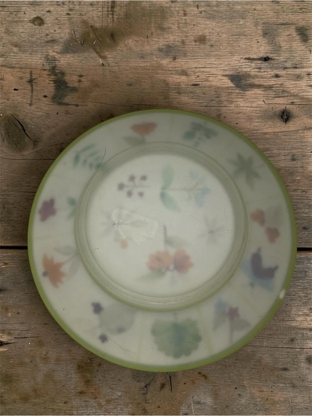 Hand Painted One Of a Kind Floral Glass Plate